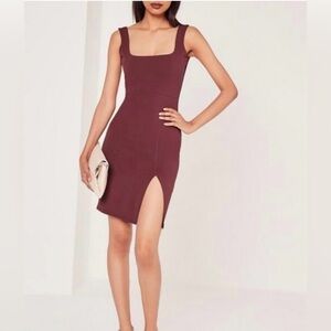 Missguided WHITE Square Neck Mini Dress